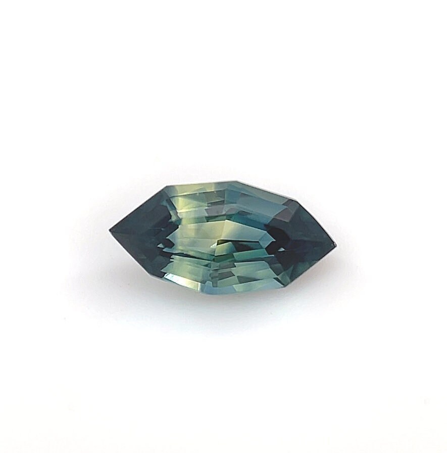 Aaaa 0, 64 Ct Lose Modifizierte Marquise Form Teal-Parti Saphir Verlobungsring Edelstein von Diamondful