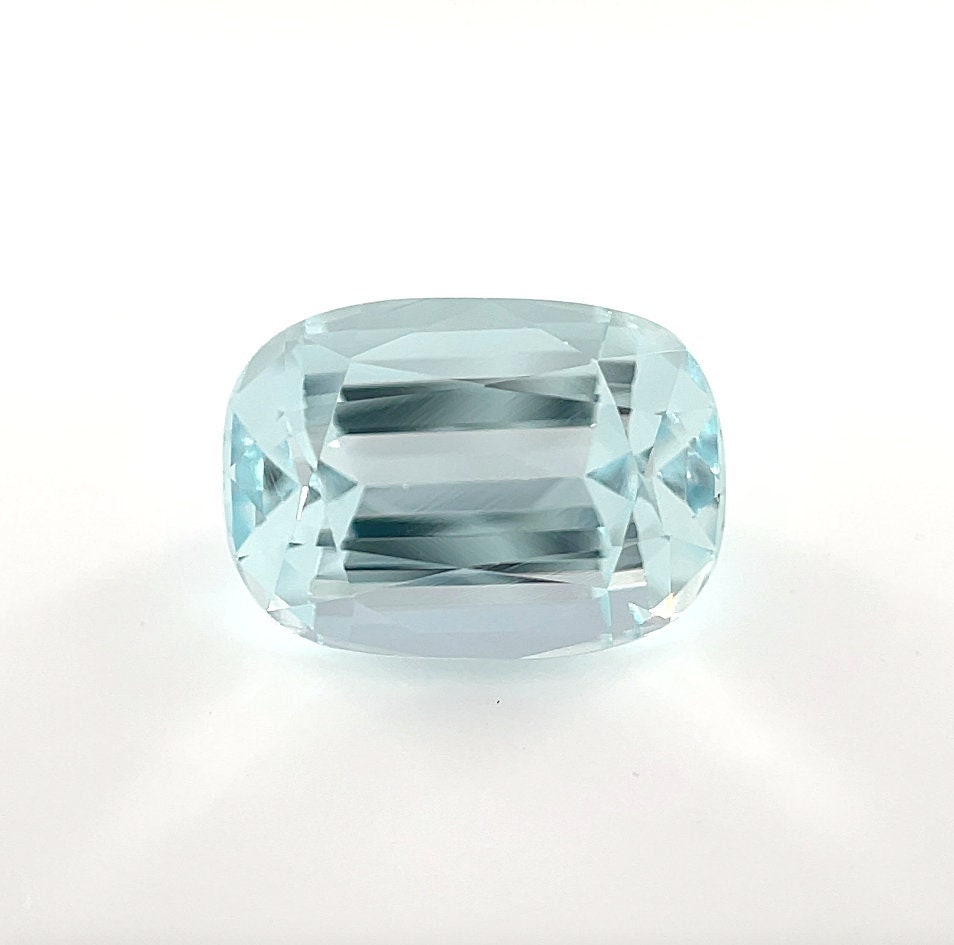 Aaaa 4.00 Lockere Rechteck Kissen Cut Pastell Blau Aquamarin Verlobungsring Edelstein von Diamondful