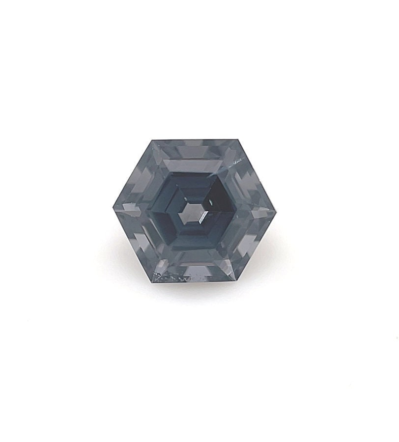 Top Qualität Unbehandelt Aaaa 0, 98 Ct Lose Hexagon Cut Grau Blau Spinell Verlobungsring Edelstein von Diamondful