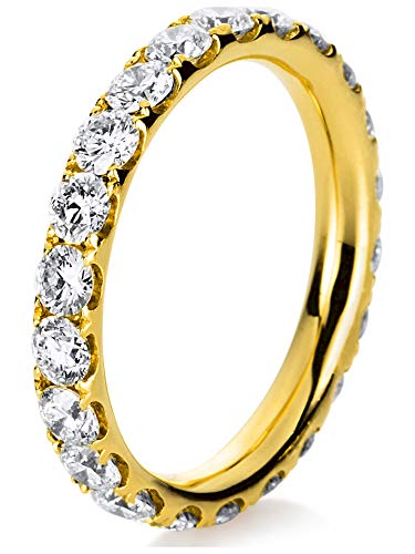 Luna Creation Infinity Ring Memoire voll 1A546G854-1 - Ringweite: 54 aus 750 Gelbgold mit 22 Diamanten (1.85 Karat) von Diamondgroup