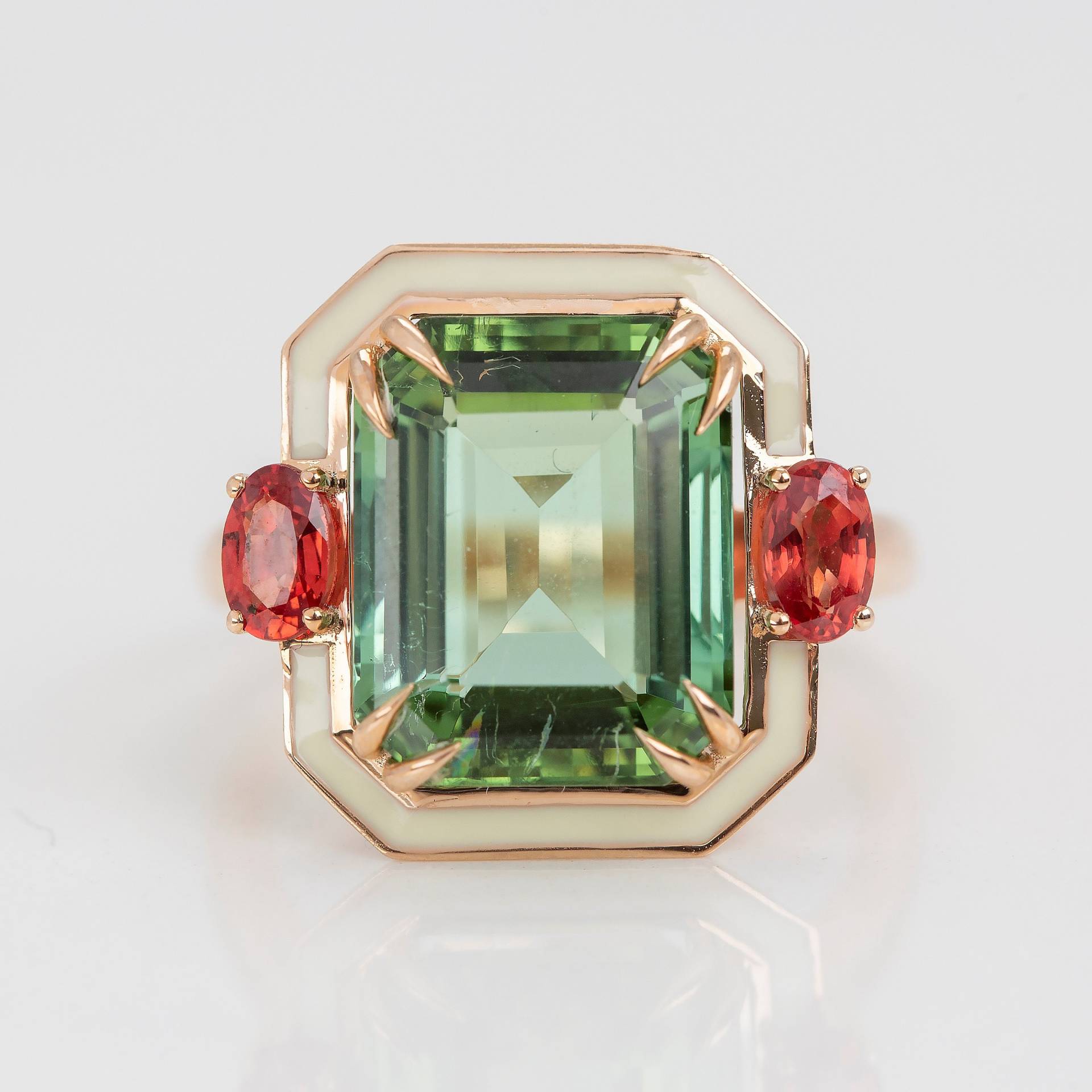 Art Deco Und Cocktail-Stil Ring, 5, 30 Ct Turmalin Saphir 14K Massivgold Oder 925 Sterling Silber Ringe von DiamondsVivid