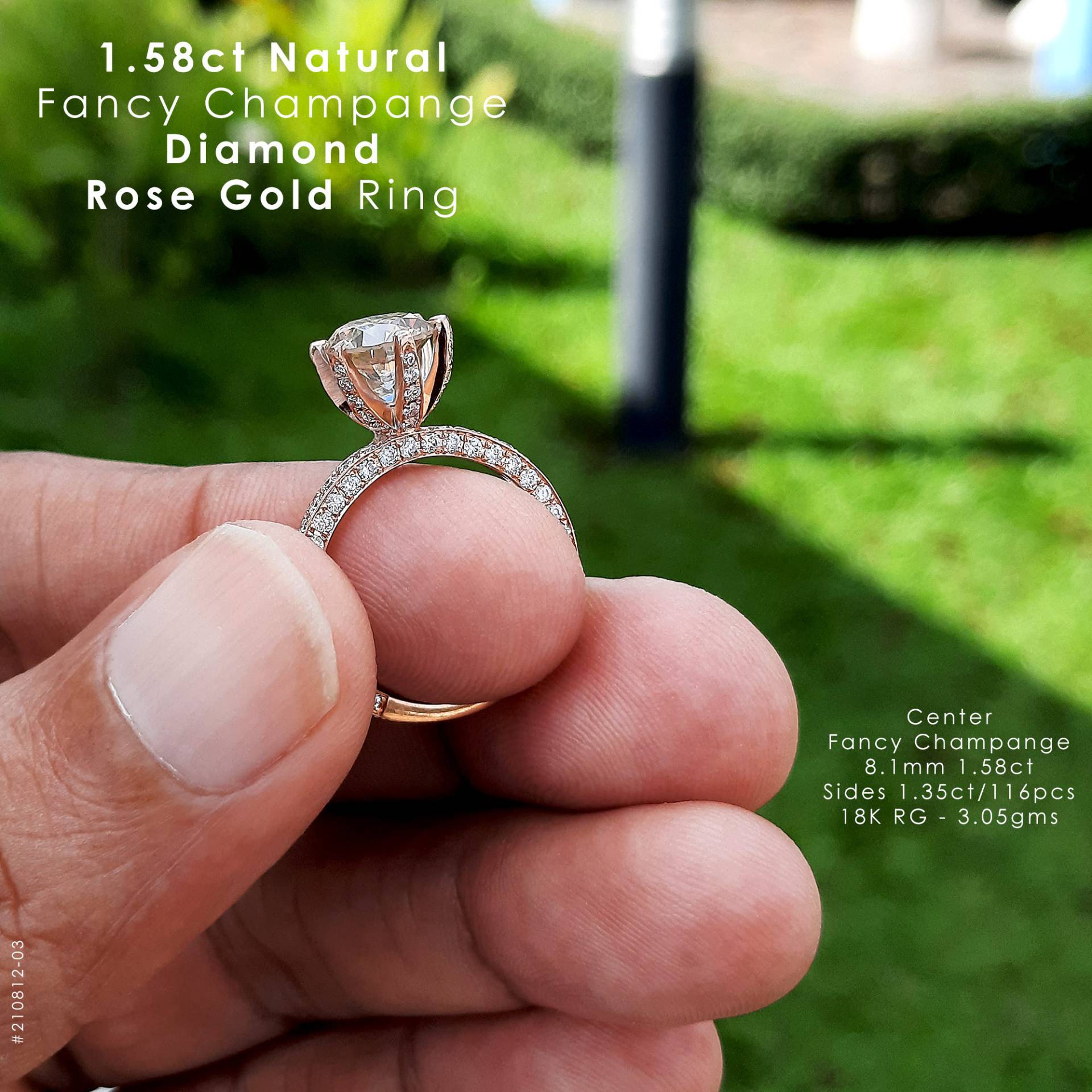 2, 93Ctw 8, 1mm Pfirsich Champagner Natur Diamant 18K Roségold Ring Schmuck| Großer Diamant| Rosa Gold| Erschwinglich| Edler 2, 93Ctw 8, 1mm Pfirsich Champagner Natur Diamant 18K Roségold Ring Schmuck| Großer Diamant| Rosa Gold| Erschwinglich| Edler von DiamondsbyFancyKing