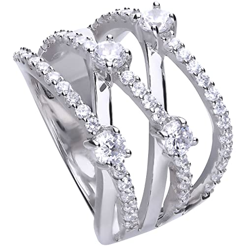 Diamonfire Damen-Ring Brillantschmuck Größe 12 Trendy Code 61/1844/1/082/165 von Diamonfire