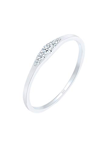 Elli DIAMONDS Ring Women Engagement with Diamond (0.07 ct) Bridal in 925 Sterling Silver von DIAMORE