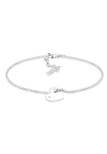 Elli DIAMONDS Bracelet Women Heart Love with Diamond (0.015 ct) in 925 Sterling Silver Elli DIAMONDS Bracelet Women Heart Love with Diamond (0.015 ct) in 925 Sterling Silver von DIAMORE