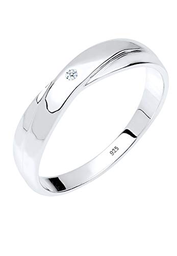 DIAMORE Ring Damen Elegant Verlobung mit Diamant (0.02 ct.) aus 925 Sterling Silber von DIAMORE