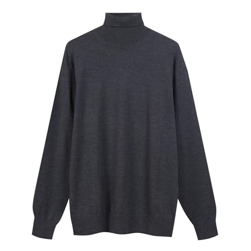 Diana Studio Herren Basic Merinowolle Pullover Sweater, Grau, M von Diana Studio