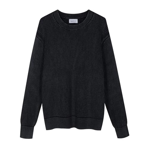 Diana Studio Herren Girocollo In Maglia In Cotone Pullover, Schwarz, Large von Diana Studio
