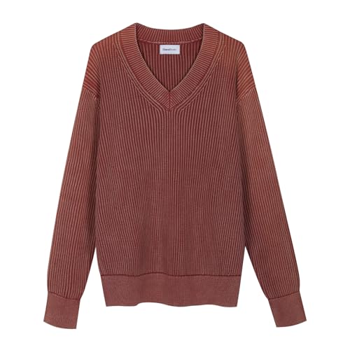 Diana Studio Herren Scollo a V in Maglia in Cotone Pullover, Ziegelrot, L Diana Studio Herren Scollo a V in Maglia in Cotone Pullover, Ziegelrot, L von Diana Studio