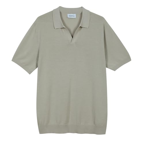 Diana Studio Men's Cotone Fresco Senza Botttoni Polo Shirt, Beige, XL Diana Studio Men's Cotone Fresco Senza Botttoni Polo Shirt, Beige, XL von Diana Studio
