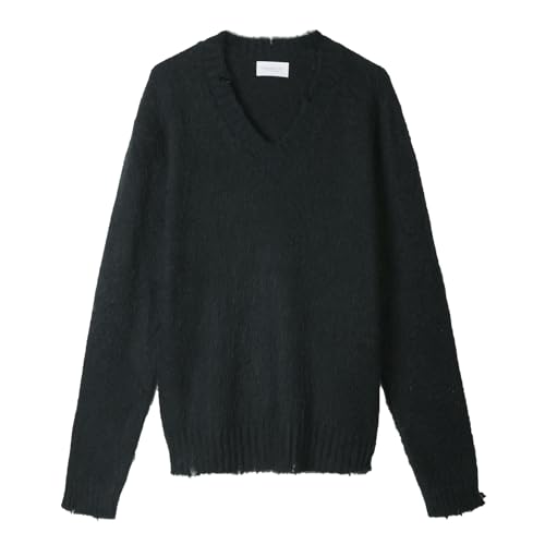 Diana Studio Men's Maglia Con Scollo A V Garzata Pullover Sweater, Black, Large von Diana Studio