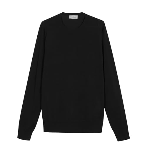 Diana Studio Men's Maglia Rasata In Cotone Fresco A Maniche Lunghe Sweater, Schwarz, S von Diana Studio