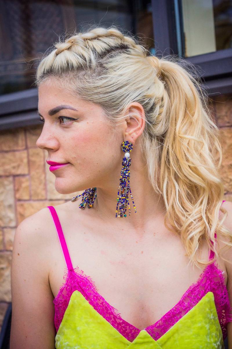 Blaue Clip Ohrringe Mit Quasten Gland/Glasperlen Fransen Clips Ohne Löcher Bunter Schmuck Für Party Blaue Clip Ohrringe Mit Quasten Gland/Glasperlen Fransen Clips Ohne Löcher Bunter Schmuck Für Party von DianaDeluxe