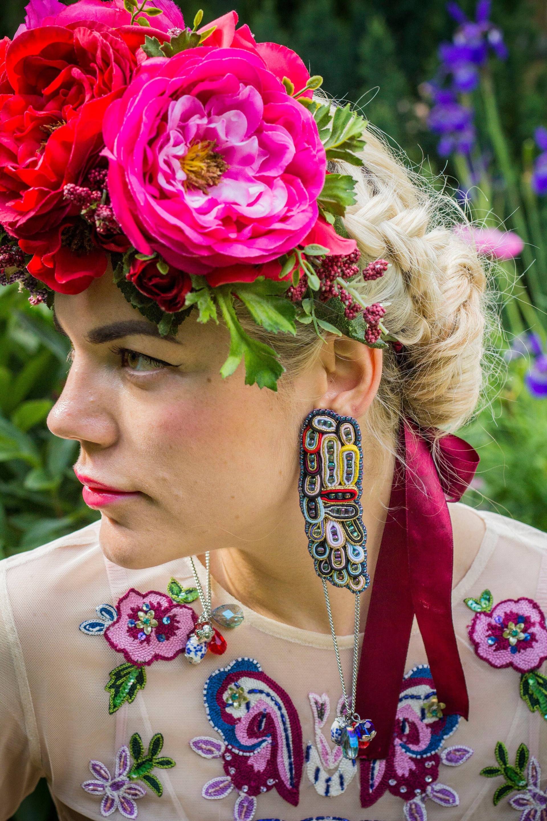 Pfau Ohrringe/Orientalisch Inspirierte Soutache Ketten Boho Mit Perlenstickerei Lange Statement Schmuck Pfau Ohrringe/Orientalisch Inspirierte Soutache Ketten Boho Mit Perlenstickerei Lange Statement Schmuck von DianaDeluxe