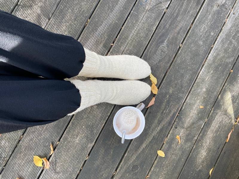 Handgestrickte Bio-Schafwollsocken Handgestrickte Bio-Schafwollsocken von DianaEinzigARTig