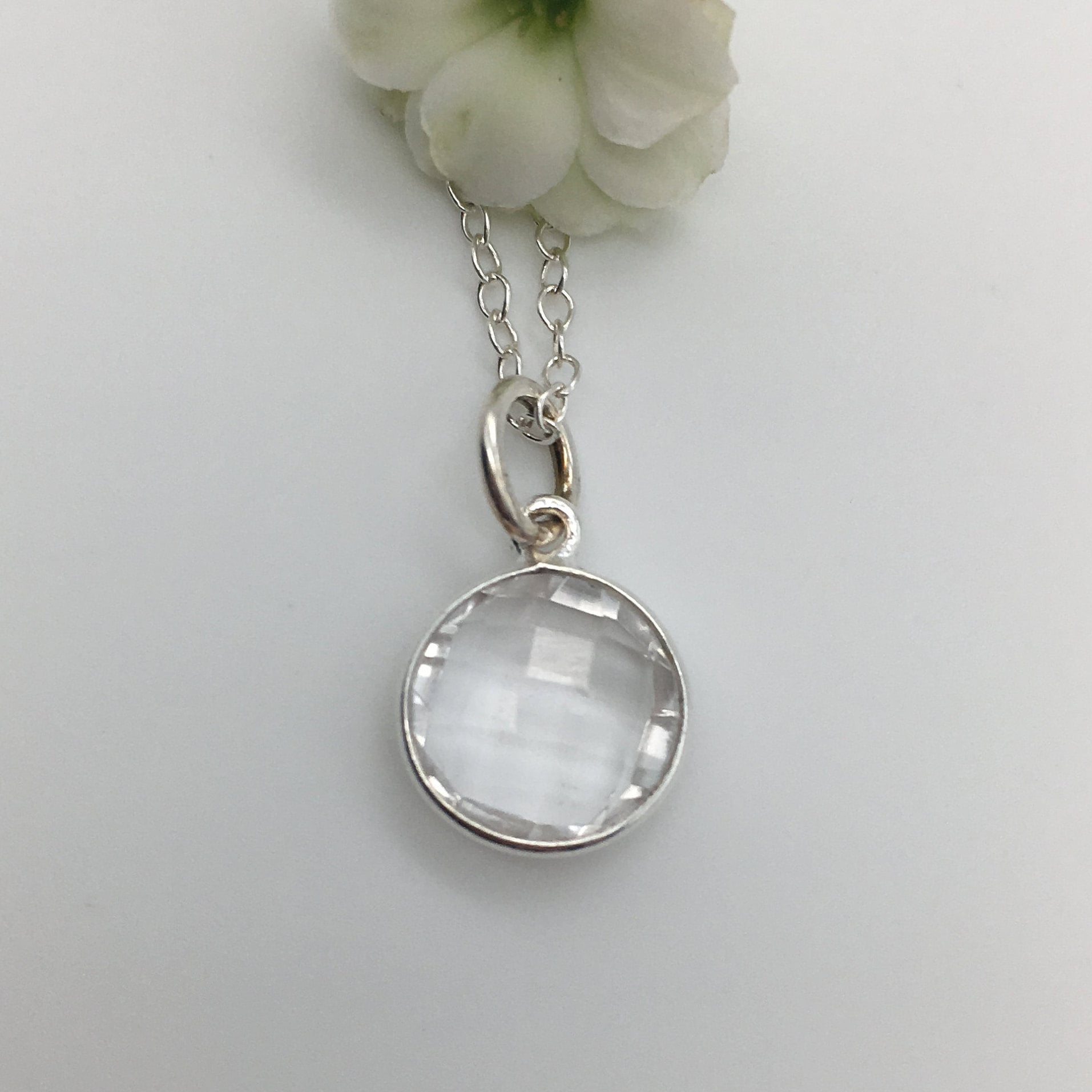 Diana Ingram Sterling Silber Kette Mit Bergkristall Anhänger von DianaIngramJewellery