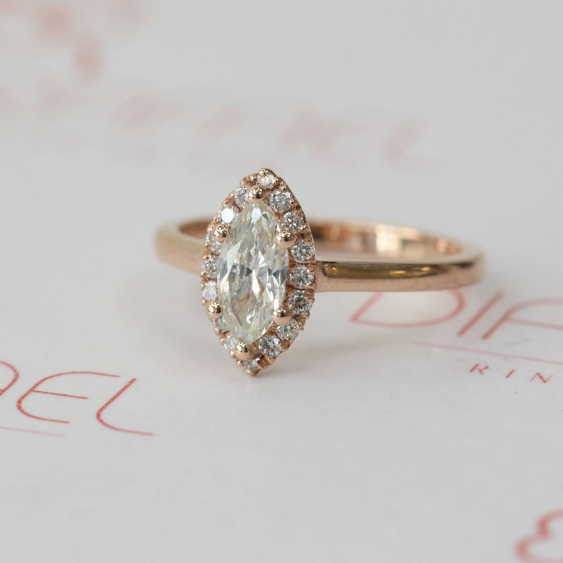 1.5 Karat Verlobungsring, Marquise Diamantring, Rosegold Solitaire Cut Ring, Jubiläumsgeschenk 1.5 Karat Verlobungsring, Marquise Diamantring, Rosegold Solitaire Cut Ring, Jubiläumsgeschenk von DianaRafaelJewelry