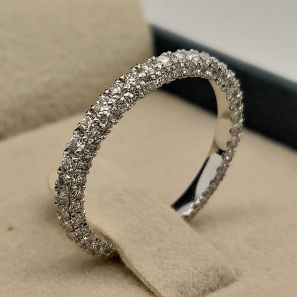 1 Karat Ehering, Diamant Eternity 14K Weißgold Ring, Trauring, Ring von DianaRafaelJewelry