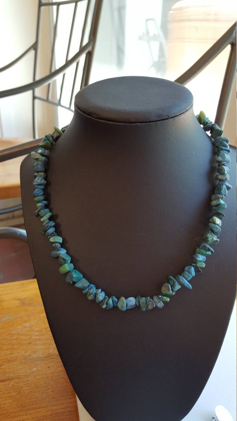 Blaugrün Türkis Perlenkette. 17 cm Lang von DianaReevesJewelry