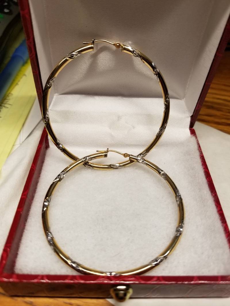 Gold Und Sterling Silber Vintage Ohrringe von DianaReevesJewelry