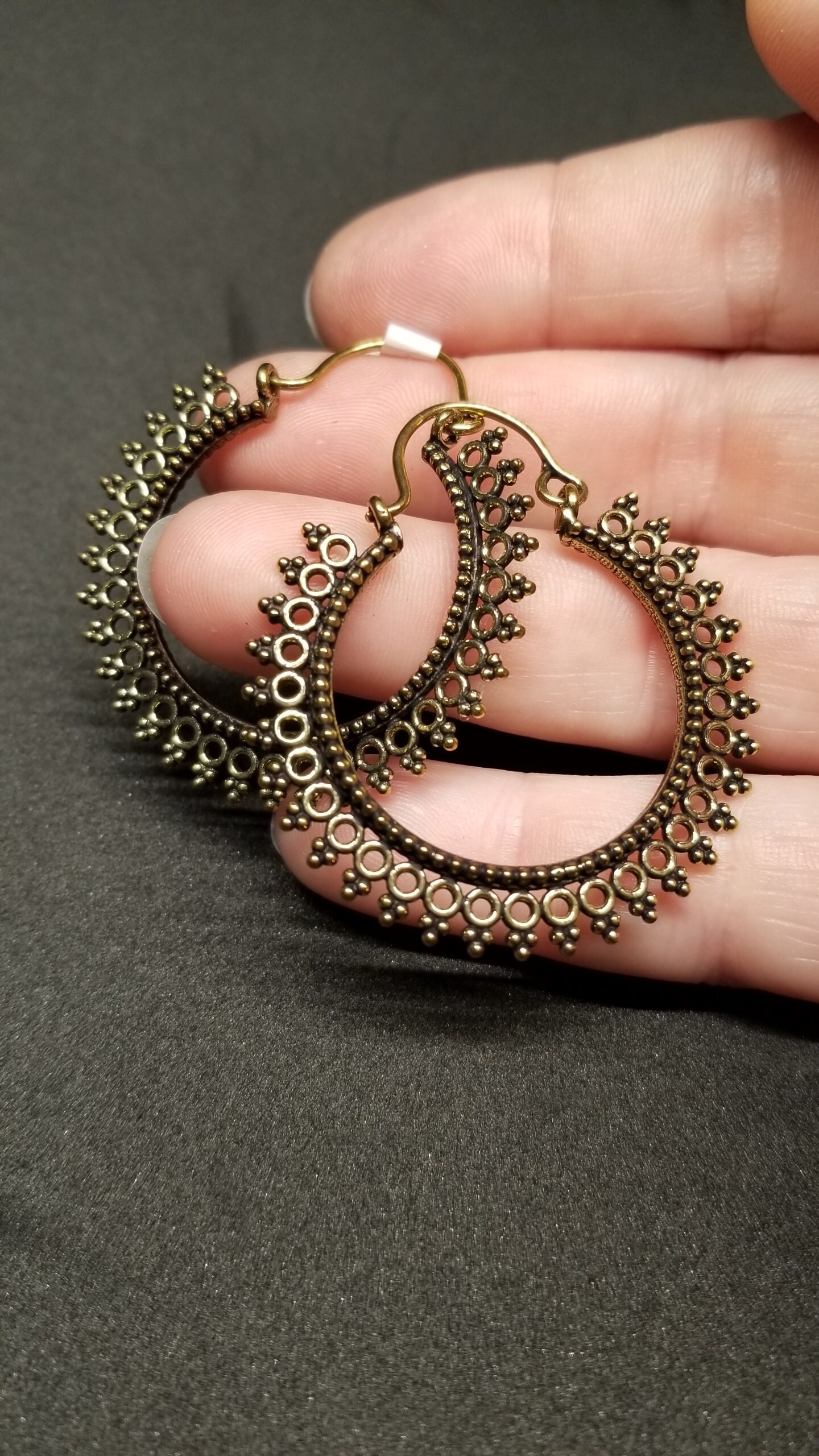 Große Mediterrane Ohrringe Aus Messing von DianaReevesJewelry