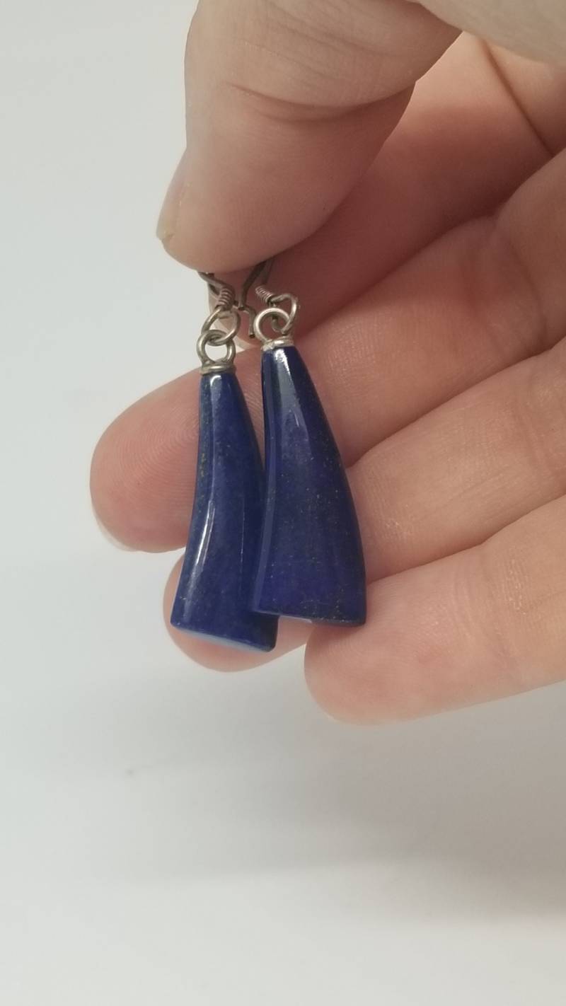 Handgefertigte Lapis Lazuli Tropfen Ohrringe von DianaReevesJewelry