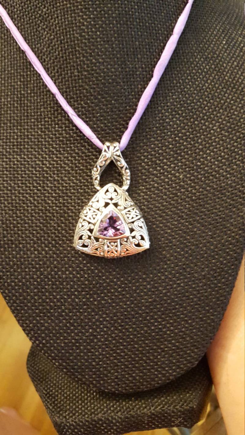 Lila Amethyst Sterling Silber Anhänger von DianaReevesJewelry