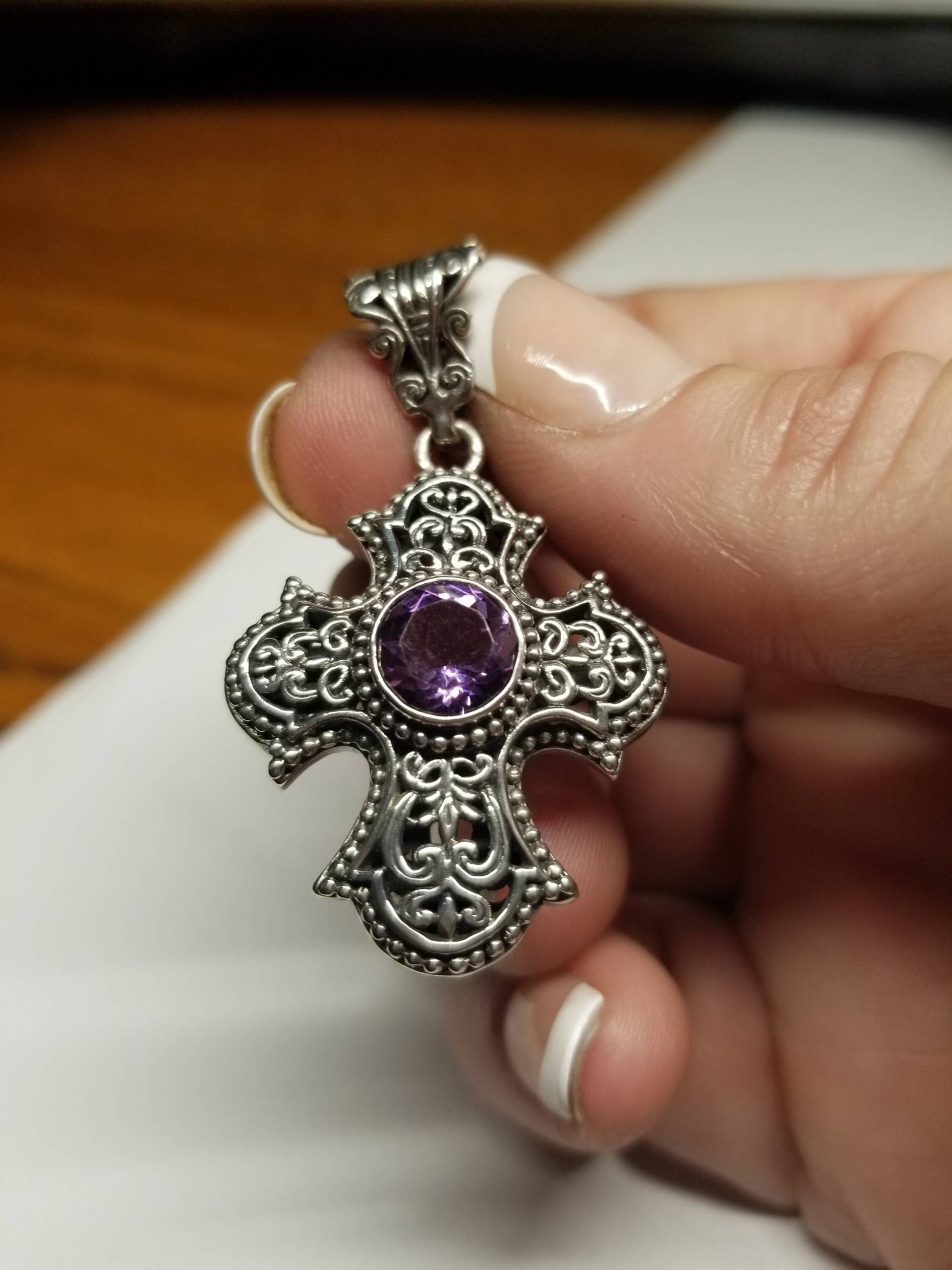 Lila Amethyst Sterling Silber Anhänger von DianaReevesJewelry