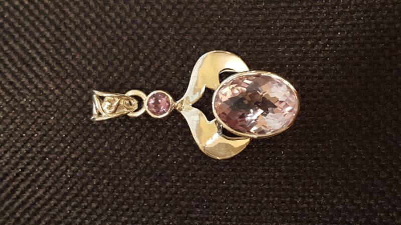 Lila Amethyst Sterling Silber Anhänger von DianaReevesJewelry