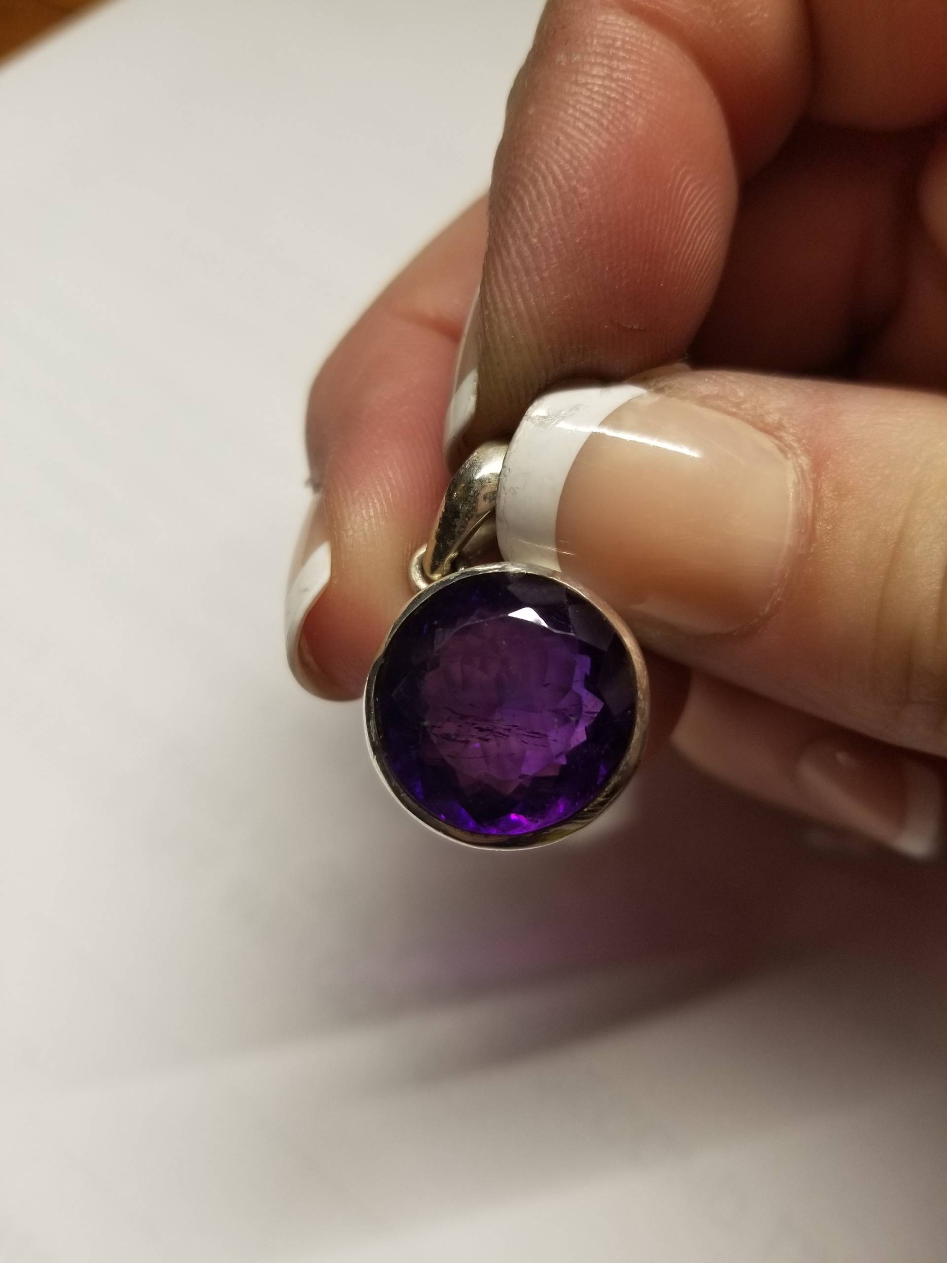 Lila Amethyst Sterling Silber Anhänger von DianaReevesJewelry