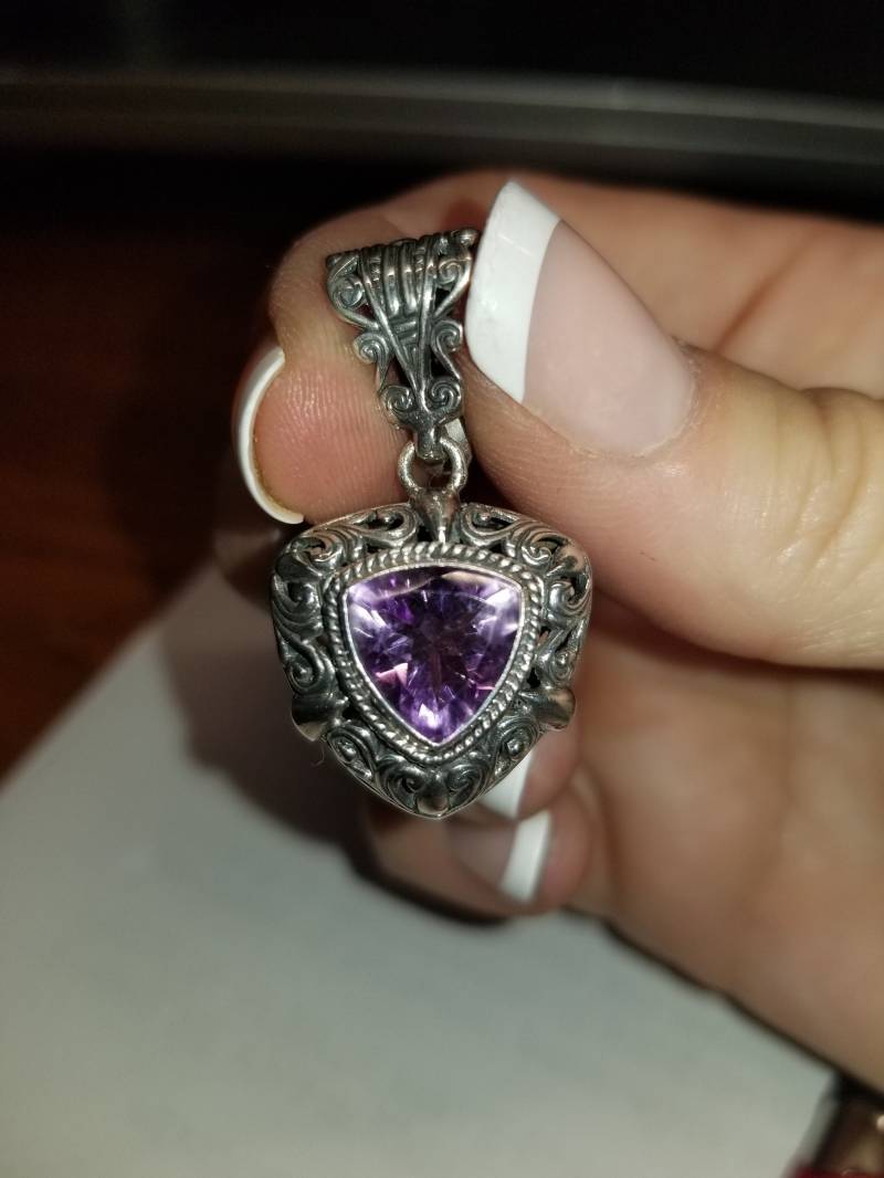 Lila Amethyst Sterling Silberanhänger von DianaReevesJewelry
