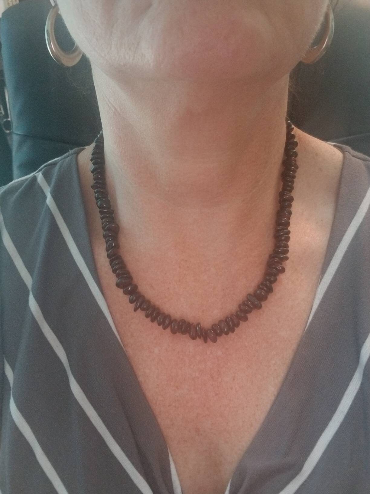 Natürliche Granat Halskette, 45 cm von DianaReevesJewelry