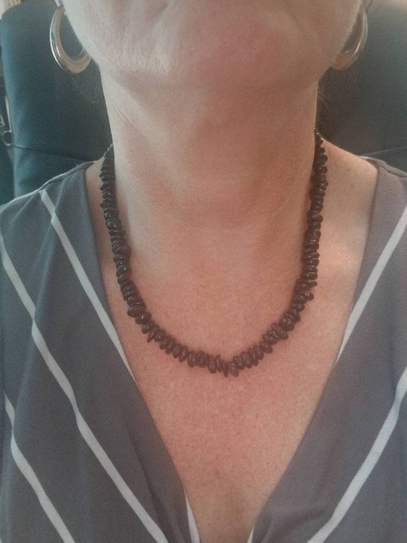 Natürliche Granat Halskette, 45 cm von DianaReevesJewelry