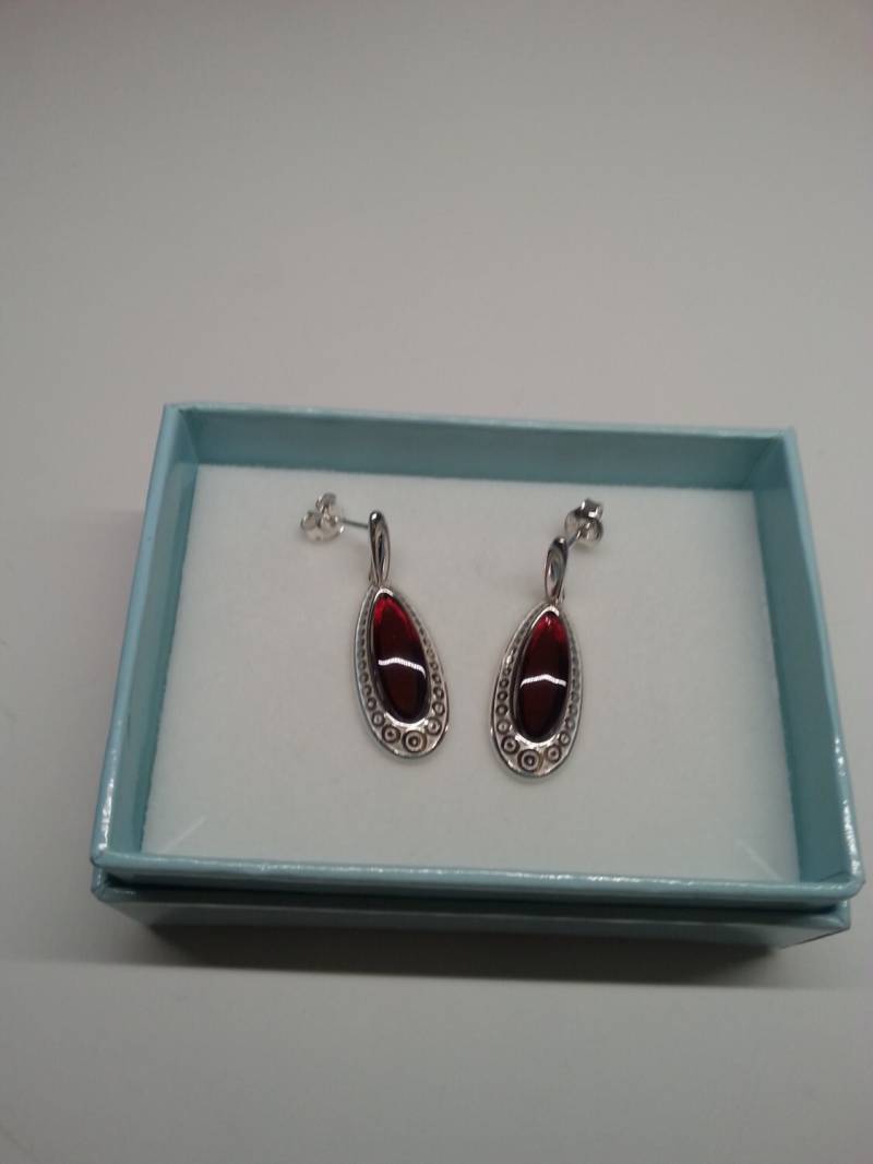 Ohrringe Aus Poliertem Bernstein Und Sterlingsilber von DianaReevesJewelry