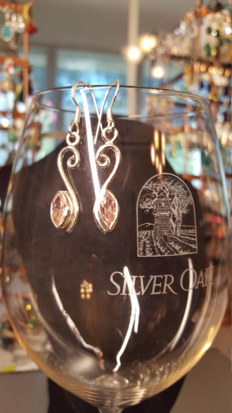 Pink Topas Sterling Silber Ohrringe von DianaReevesJewelry