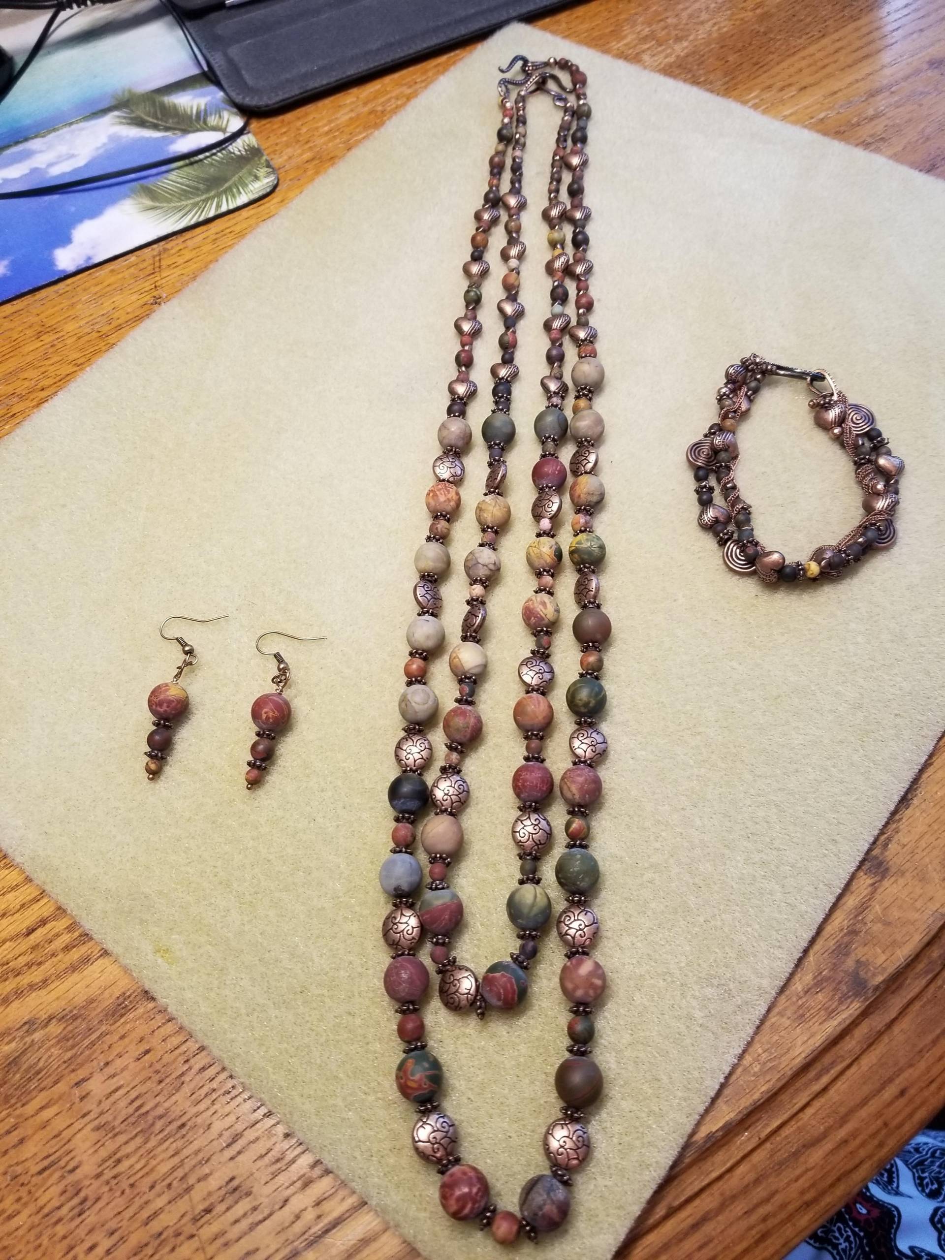 Red Creek Jaspis Und Kupfer Halskette von DianaReevesJewelry