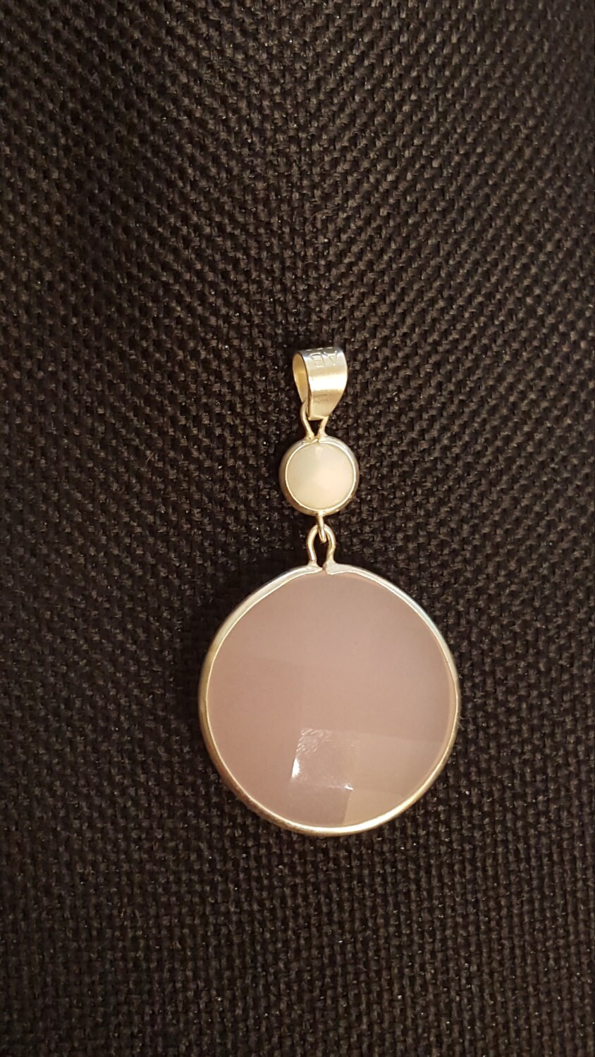 Rosenquarz Sterling Silber Anhänger von DianaReevesJewelry