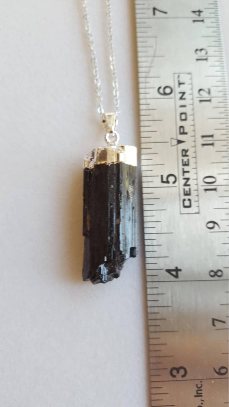 Schwarzer Turmalin Und Sterling Silber Halsketten von DianaReevesJewelry