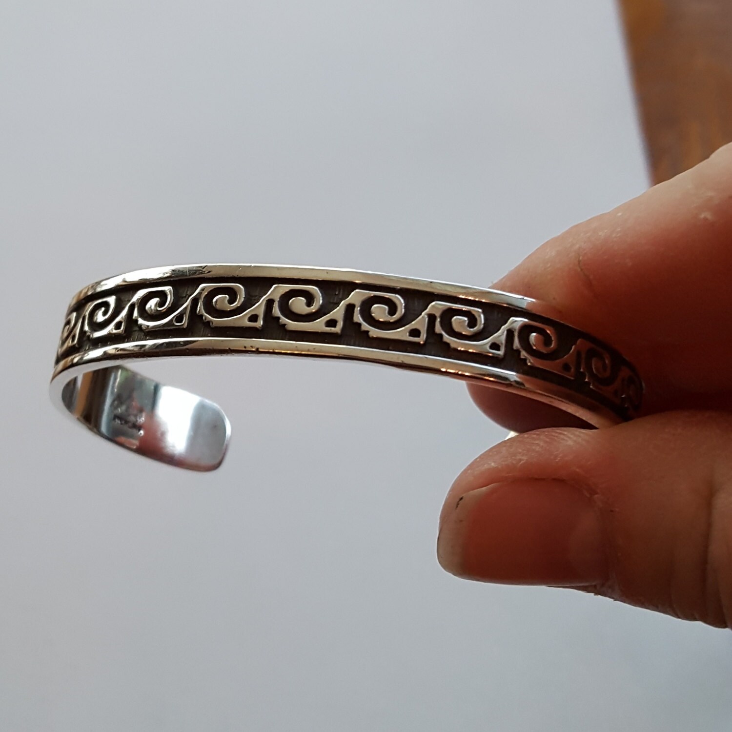 sterling Silber Armband Manschette von DianaReevesJewelry