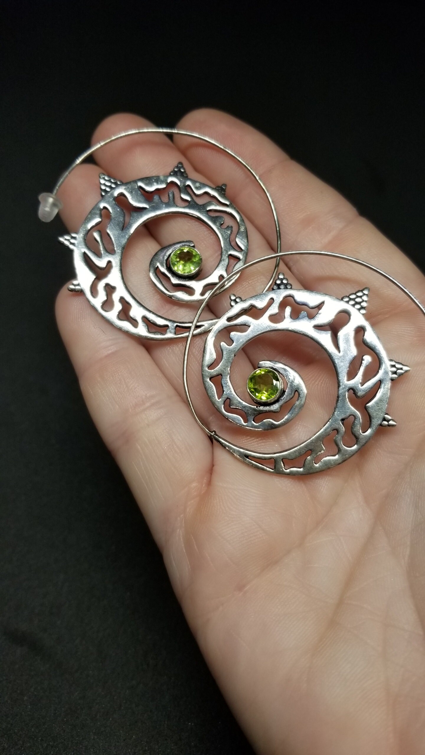 sterling Silber Große Creolen, Handgefertigt von DianaReevesJewelry