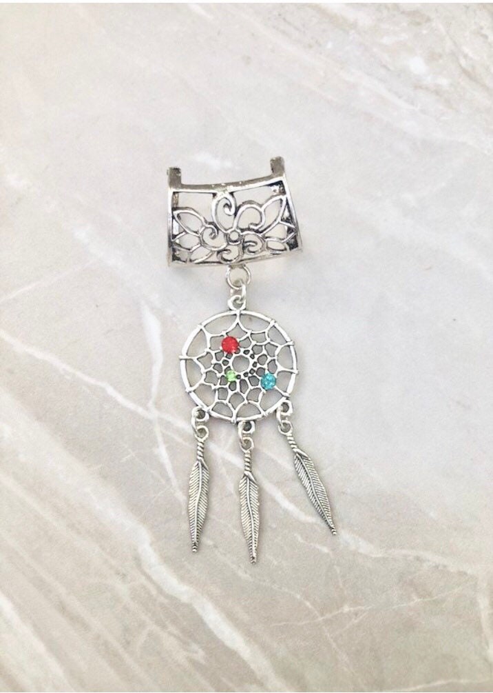 Dreamcatcher Schal Anhänger Silber, Anhänger, Schalschmuck, Schmuck von DianaSianCrafts