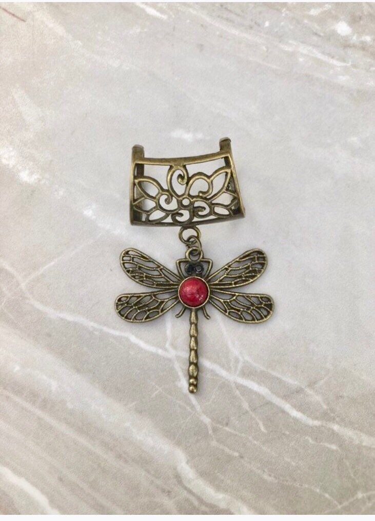 Große Bronze Libelle Schal Anhänger, Schmuck, Schmuck von DianaSianCrafts