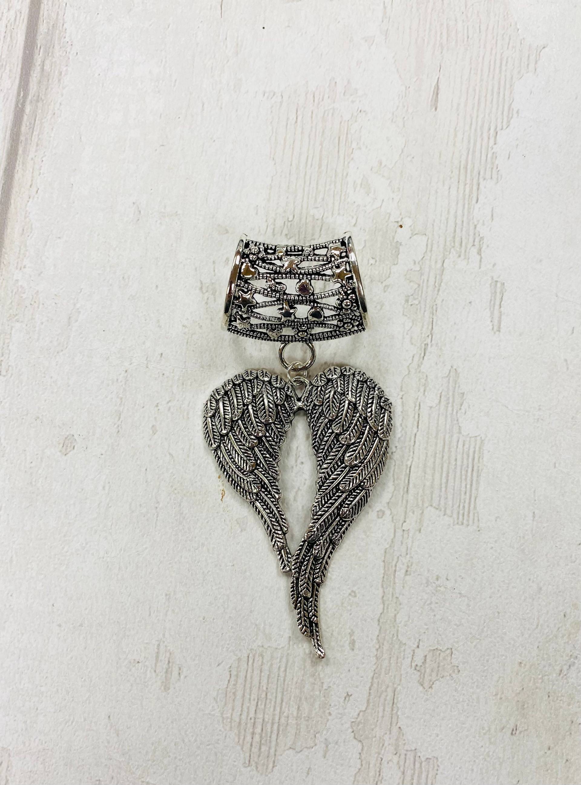 Große Engel Flügel Silber Schal Anhänger, Schmuck, Schmuck von DianaSianCrafts