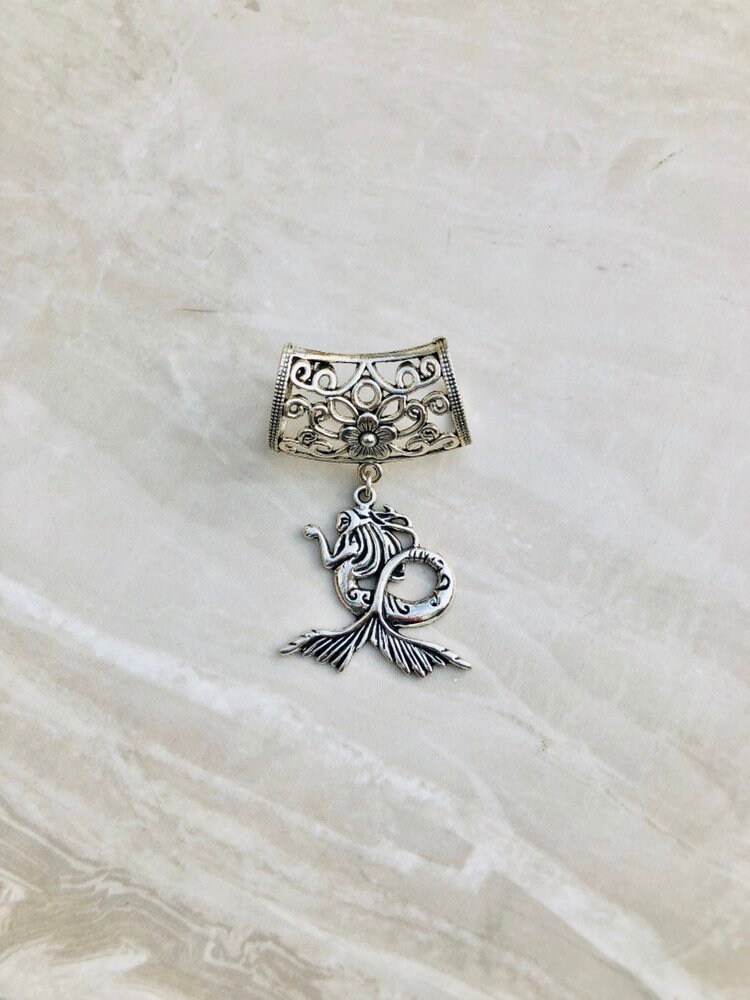 Meerjungfrau Schal Anhänger Silber Anhänger, Schmuck, Schmuck von DianaSianCrafts