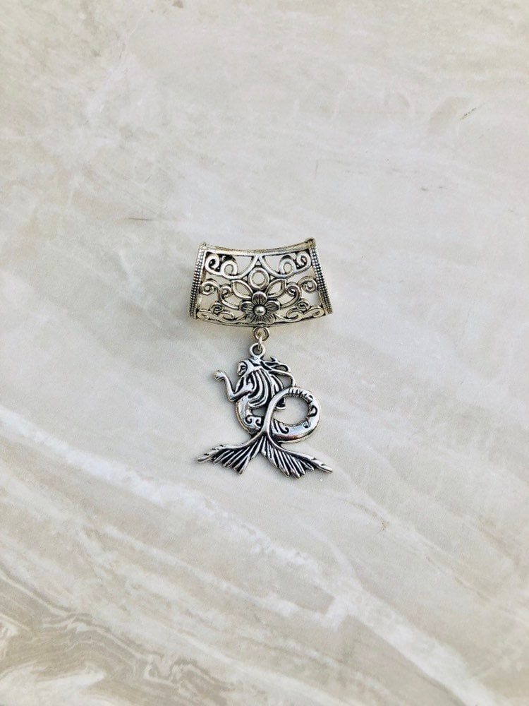 Meerjungfrau Schal Anhänger Silber Anhänger, Schmuck, Schmuck von DianaSianCrafts