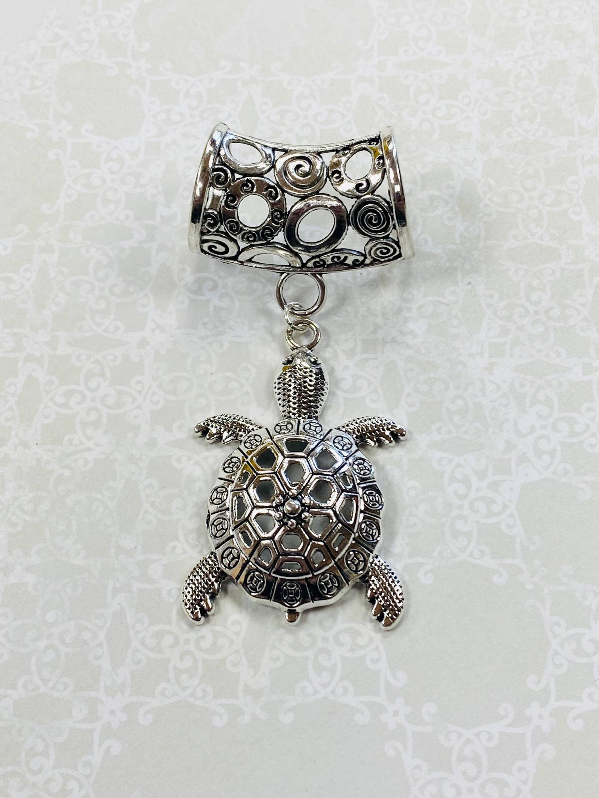 Schildkröt-Schal - Anhängeröse Passend Zu Einem Seiden- Oder Chiffonschal von DianaSianCrafts