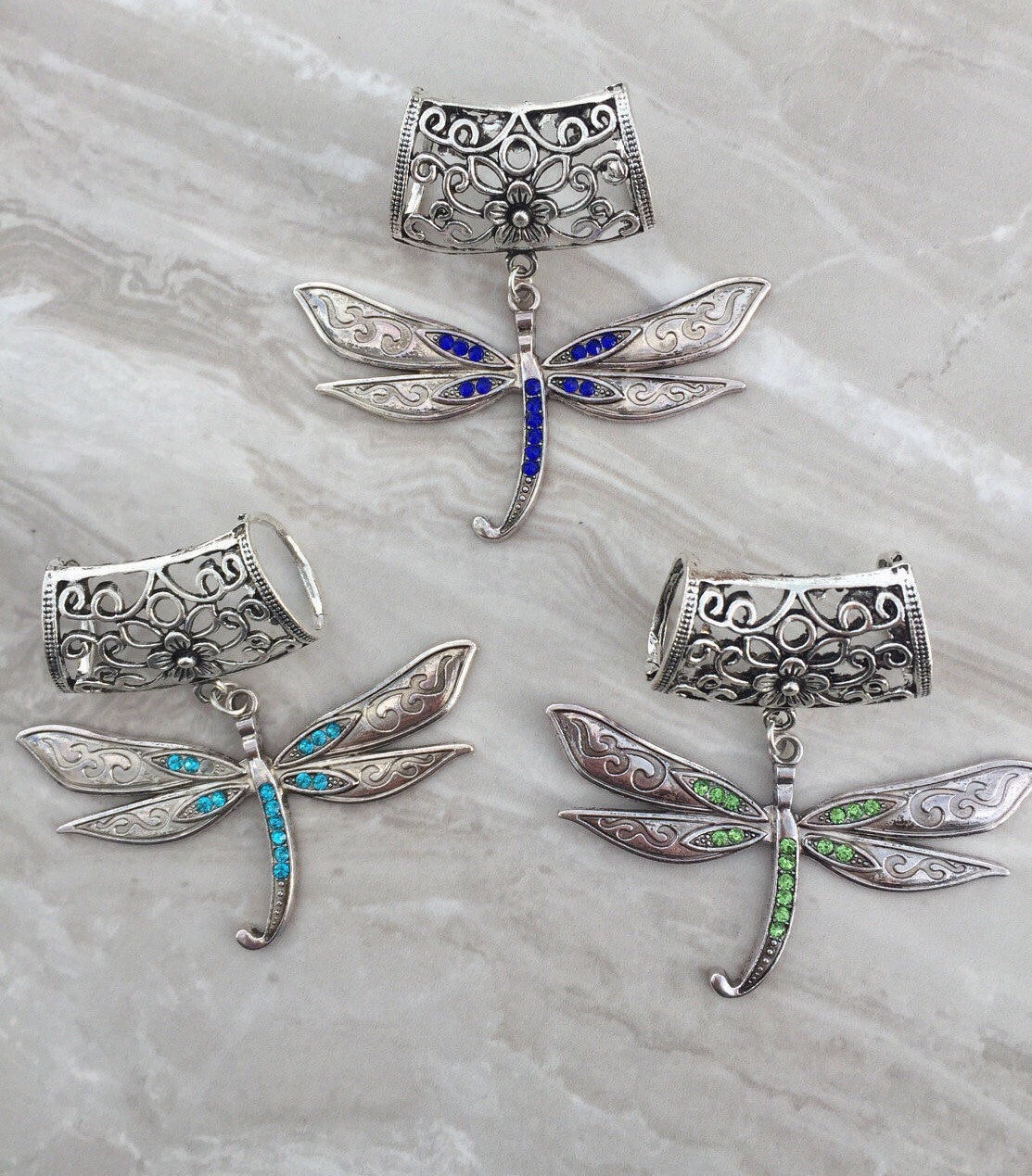 Silber Libelle Schal Anhänger, Schmuck, Anhänger von DianaSianCrafts