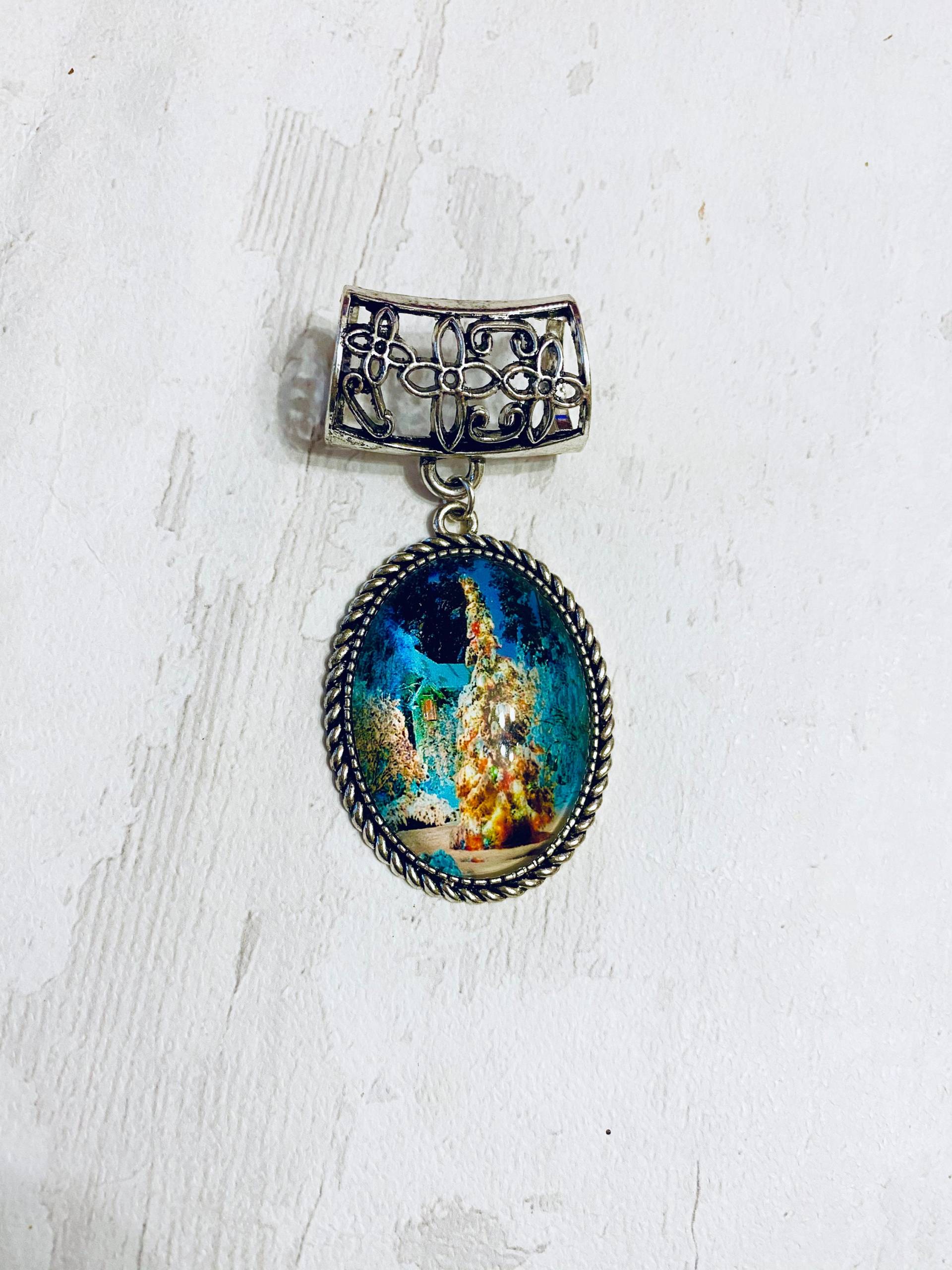 Silber Schal Anhänger, Schmuck von DianaSianCrafts