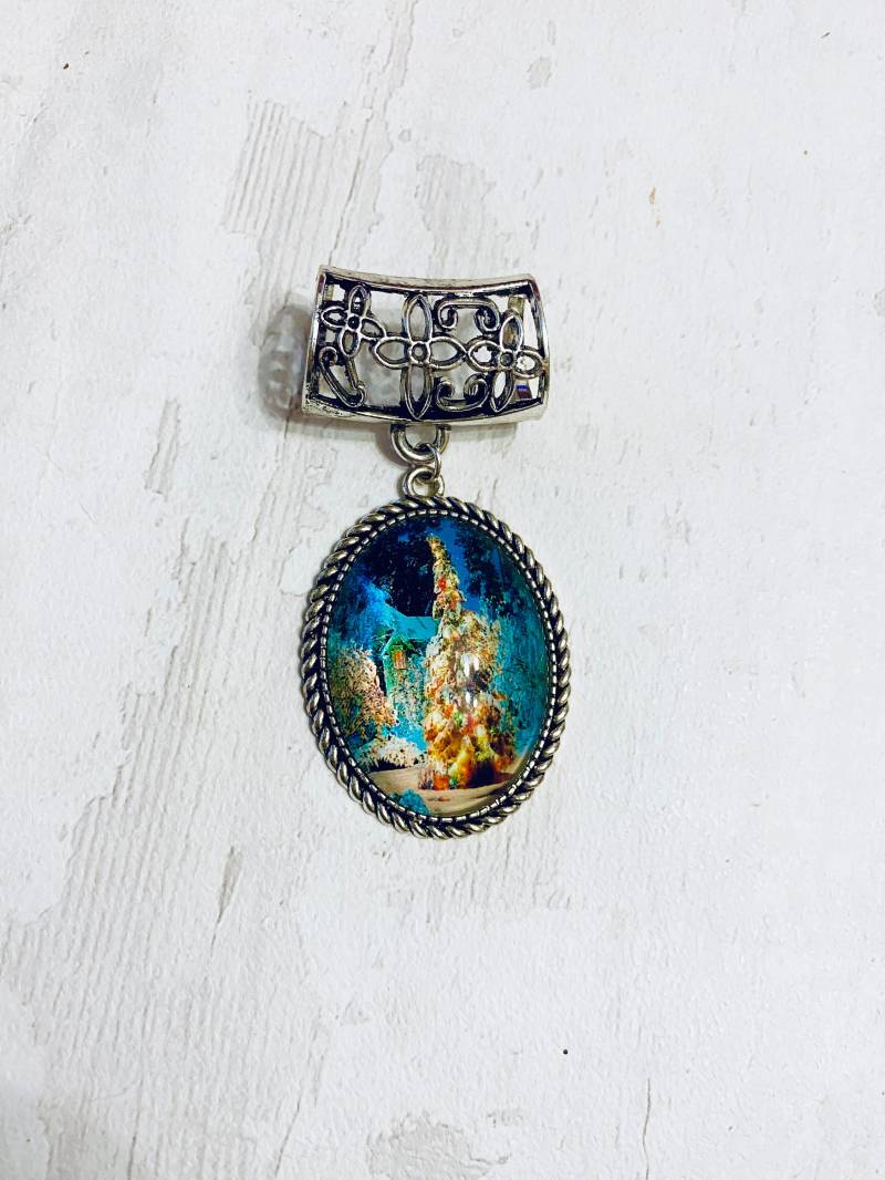 Silber Schal Anhänger, Schmuck von DianaSianCrafts