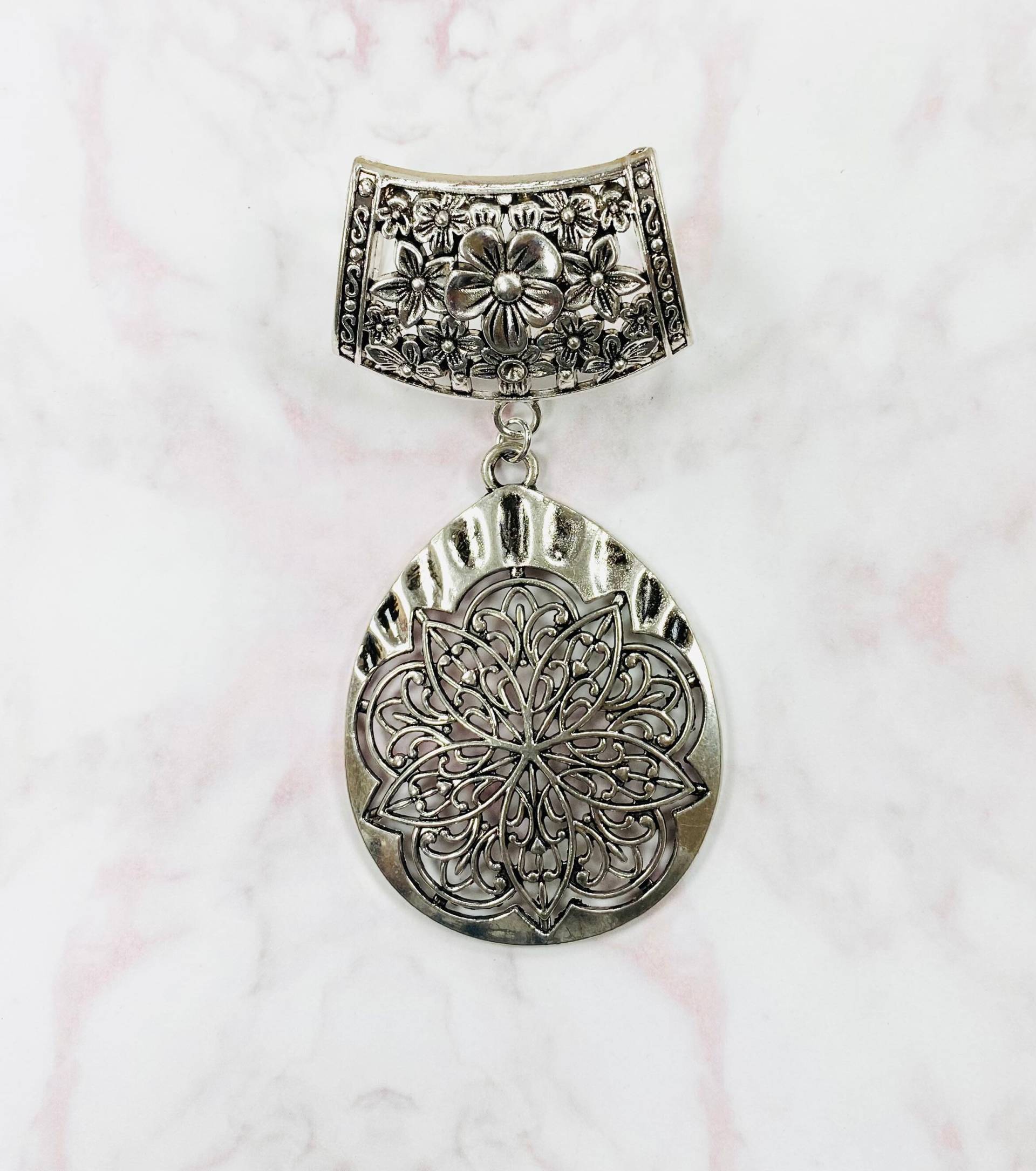 Silber Schal Anhänger Silber, Anhänger, Schalschmuck von DianaSianCrafts